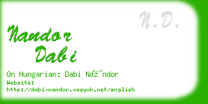 nandor dabi business card